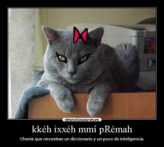 kkéh ixxéh mmí pRémah - Chonis que necesitan un diccionario y un poco de inteligencia.