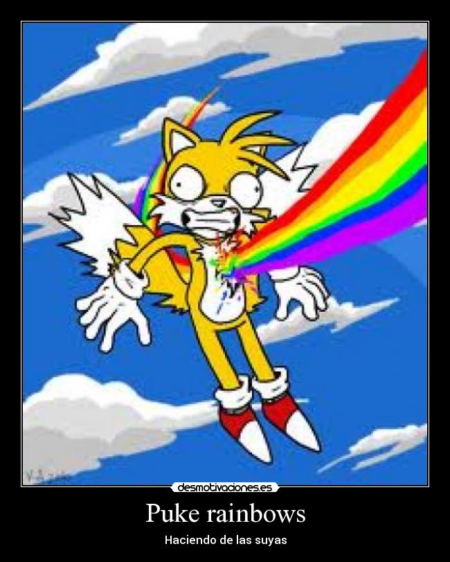 carteles puke rainbowstails desmotivaciones