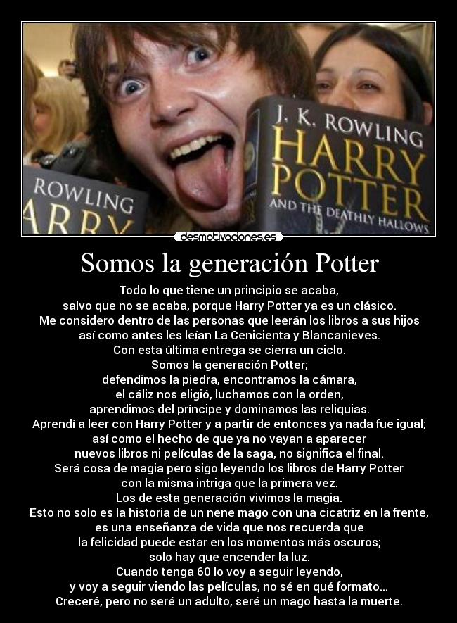 carteles harry potter generacion moustache somos generacion potter clasico desmotivaciones