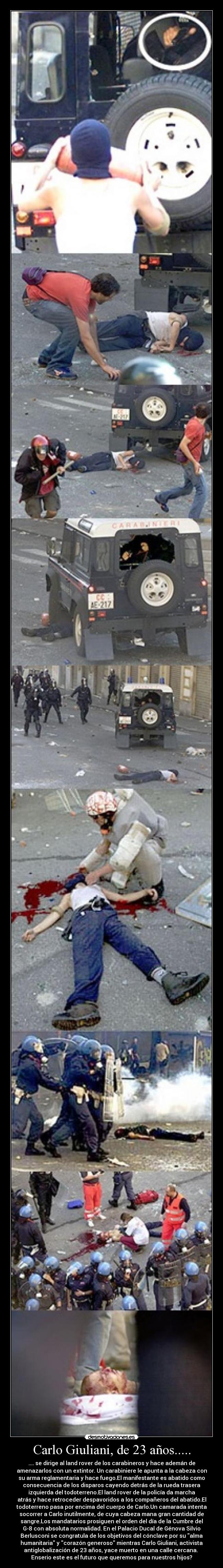 Carlo Giuliani, de 23 años..... - 