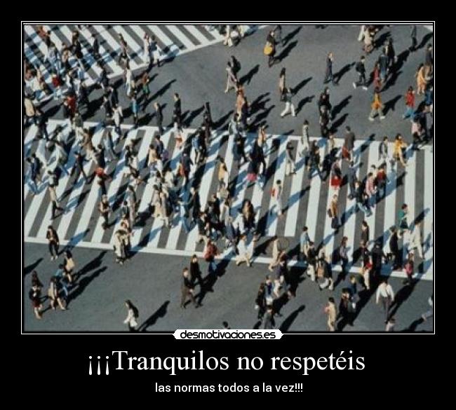 ¡¡¡Tranquilos no respetéis -