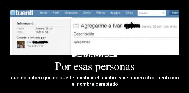 Por esas personas -