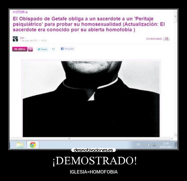 ¡DEMOSTRADO! - IGLESIA=HOMOFOBIA