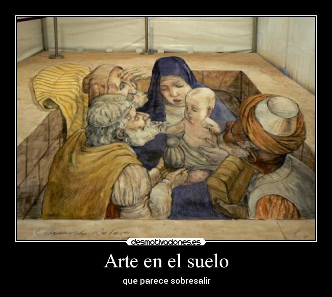 Arte en el suelo - que parece sobresalir