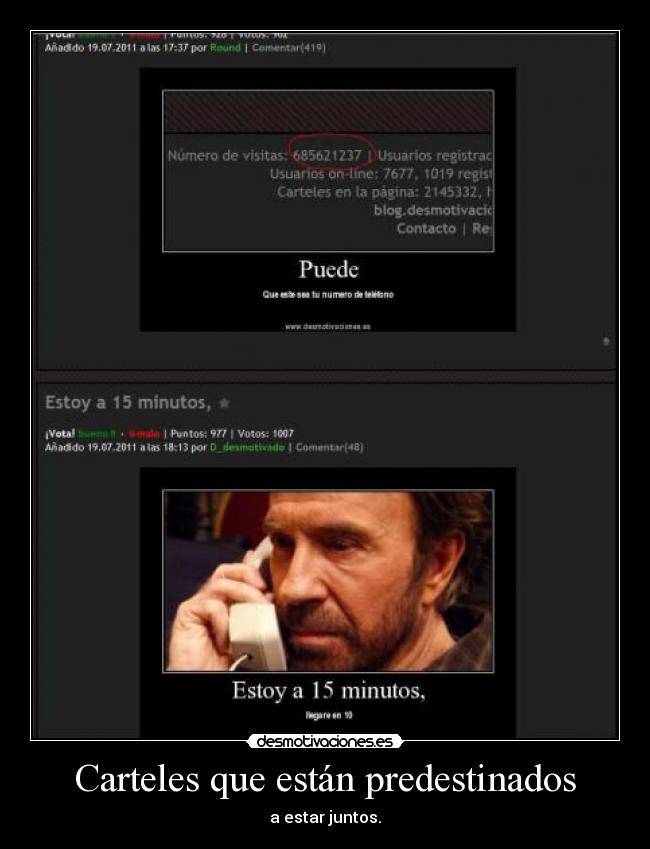 Carteles que están predestinados - a estar juntos.