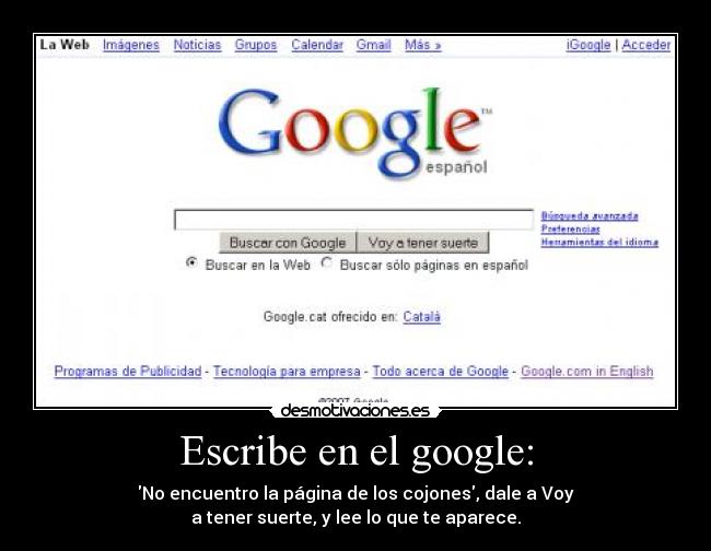 Escribe en el google: - 
