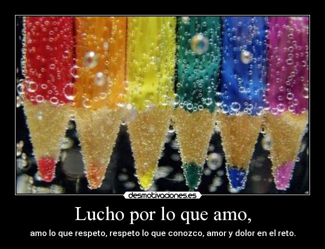 Lucho por lo que amo, - 