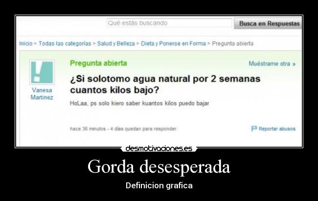 carteles gorda desesperada desmotivaciones