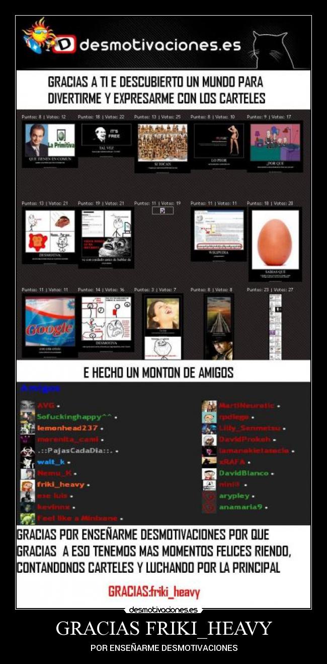 GRACIAS FRIKI_HEAVY - POR ENSEÑARME DESMOTIVACIONES