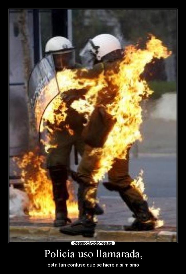 Policía uso llamarada, - 