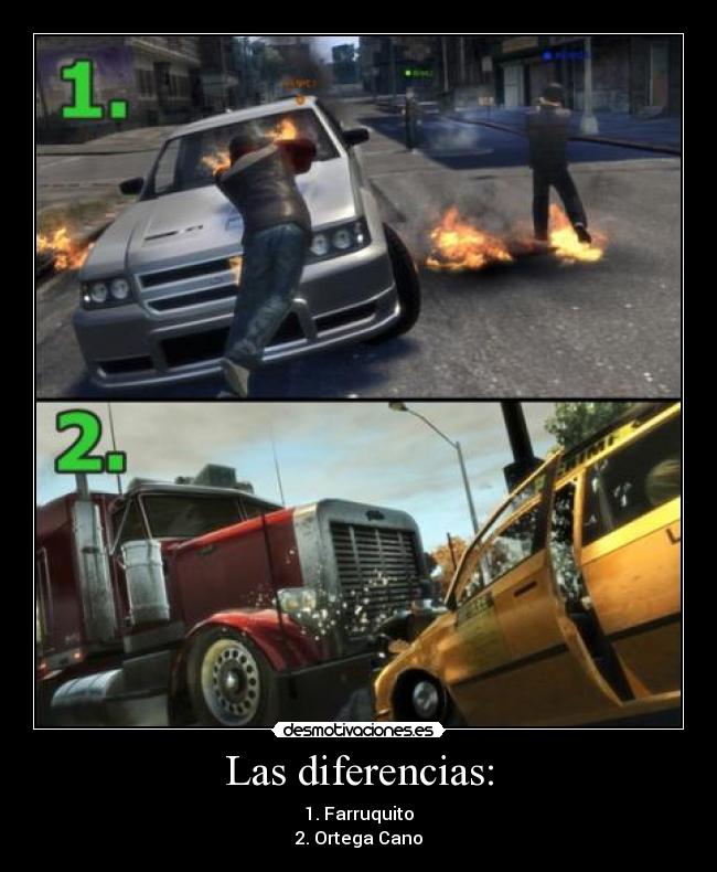 Las diferencias: - 1. Farruquito
2. Ortega Cano