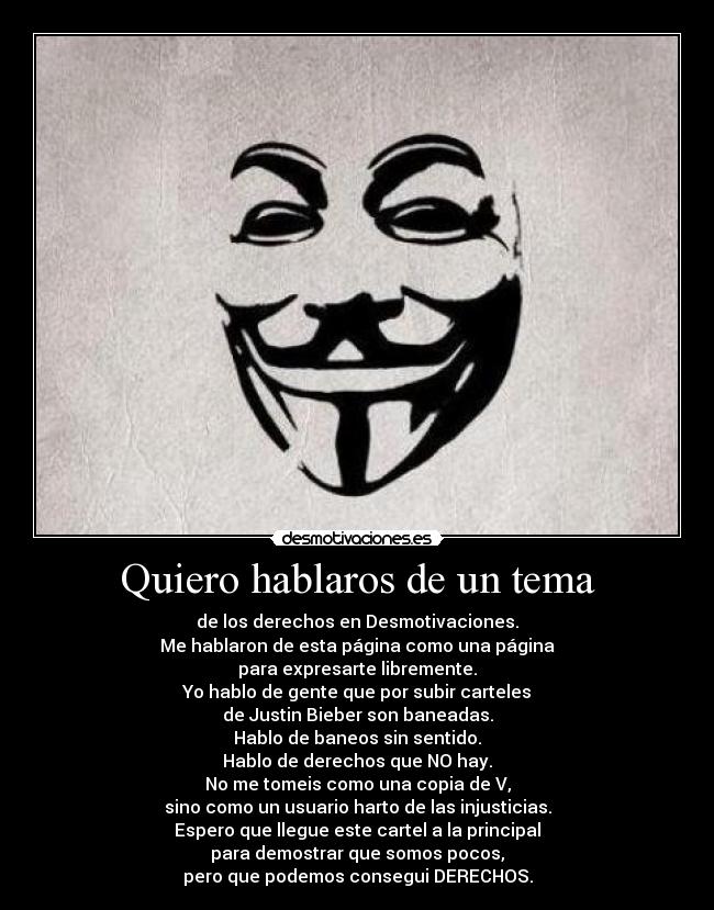 Quiero hablaros de un tema - 