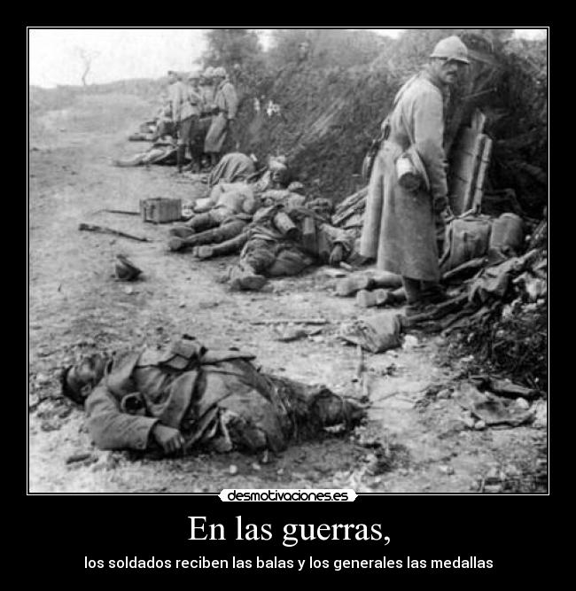 En las guerras, - 