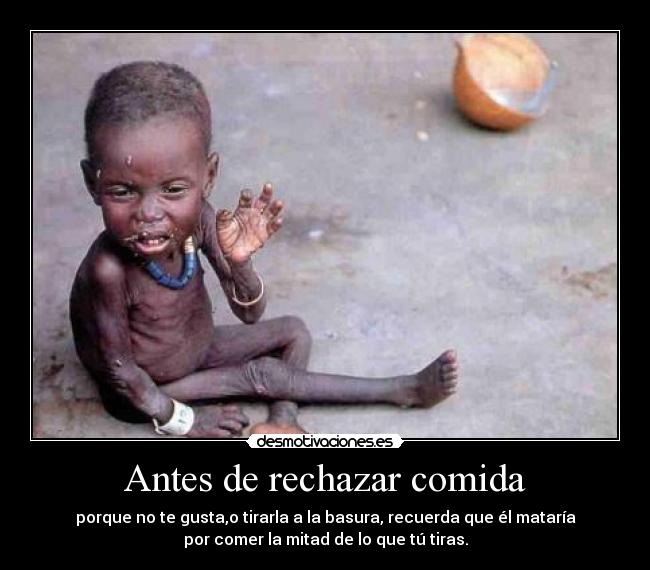 Antes de rechazar comida -