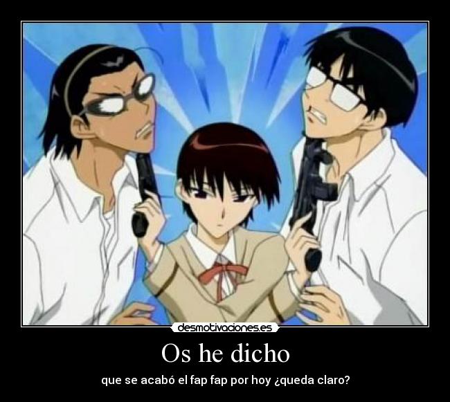 carteles fap acabar school rumble akari kenji harima desmotivaciones