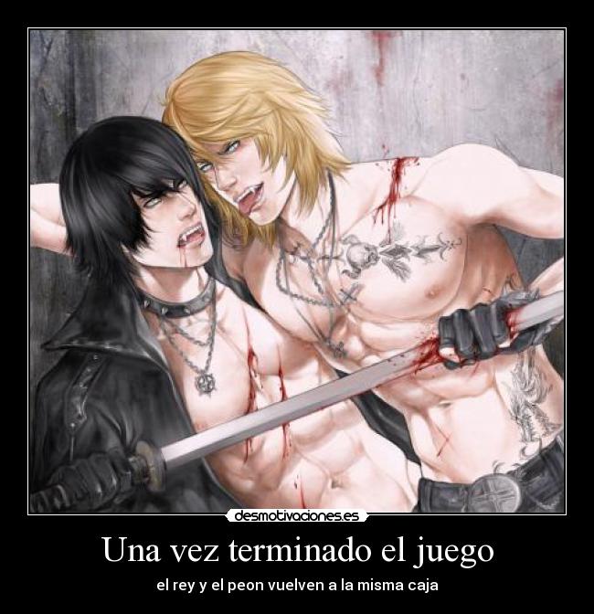 Una vez terminado el juego - el rey y el peon vuelven a la misma caja