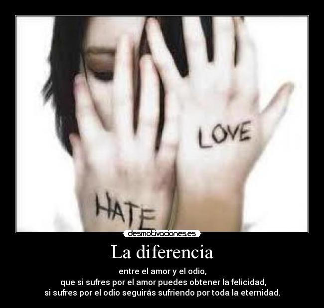 carteles hate love desmotivaciones