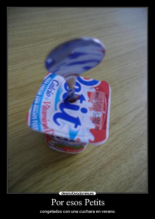 Por esos Petits - congelados con una cuchara en verano.