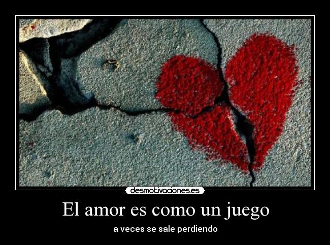 El amor es como un juego -
