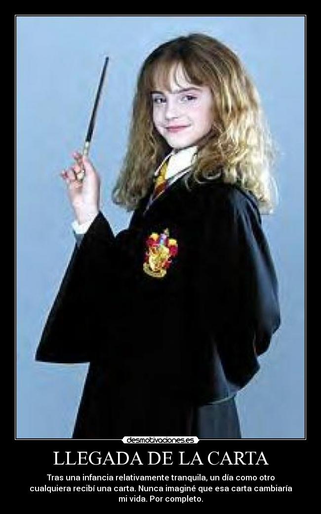 carteles hermione granger carta hogwart magia harry potter emma watson desmotivaciones