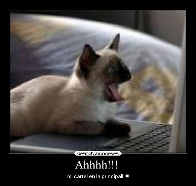 Ahhhh!!! - mi cartel en la principalll!!!!