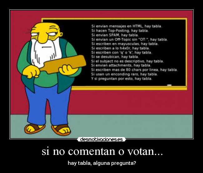 si no comentan o votan... - 