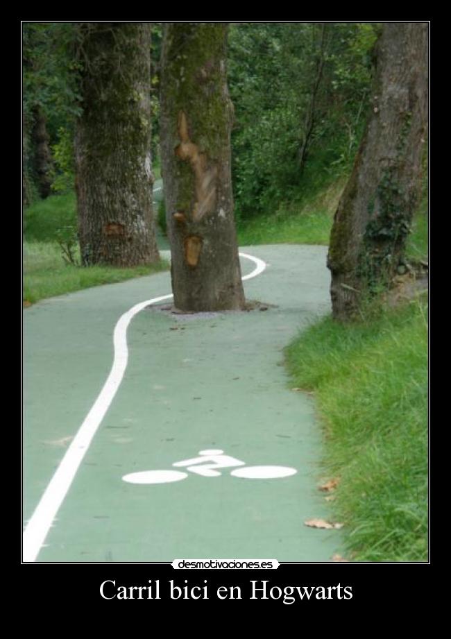 Carril bici en Hogwarts -