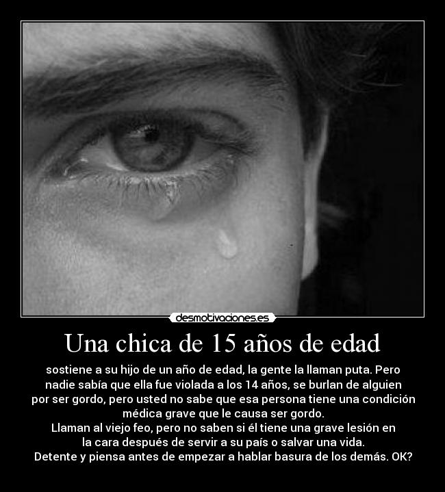 Una chica de 15 años de edad - 