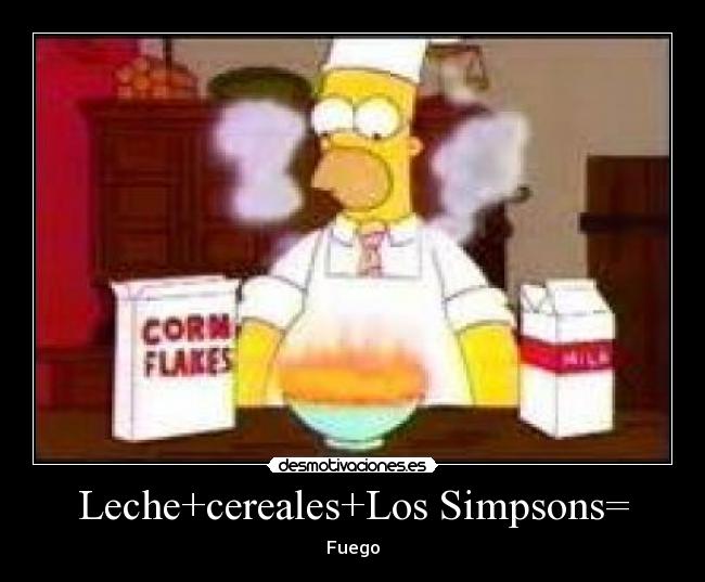 Leche+cereales+Los Simpsons= -
