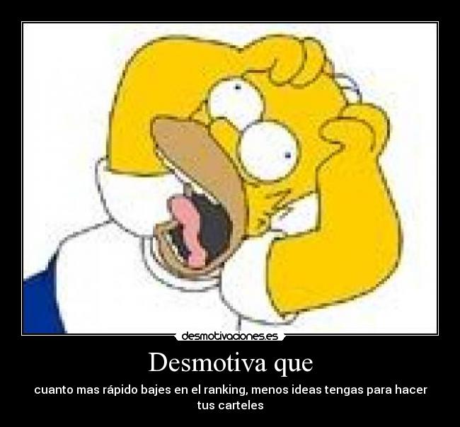 carteles bajar ranking desmotivaciones