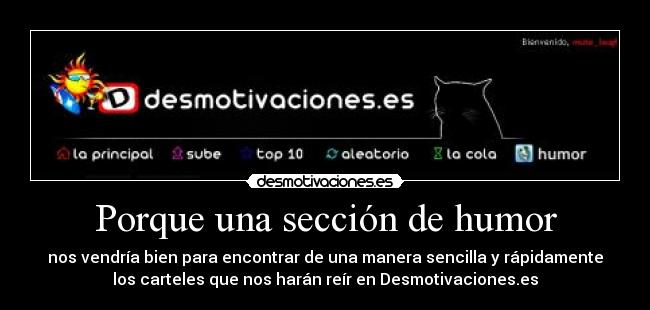 Porque una sección de humor -