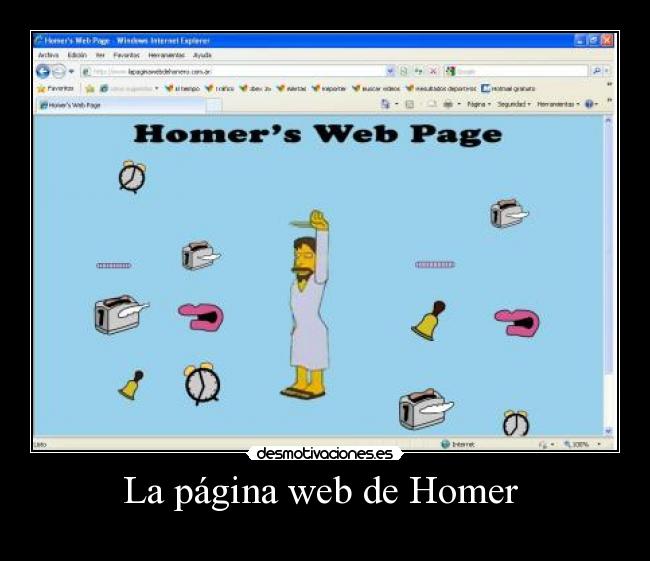 La página web de Homer -