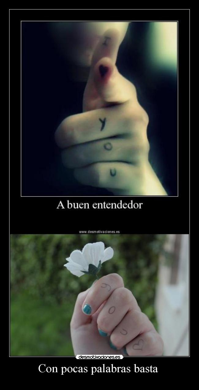 Con pocas palabras basta -