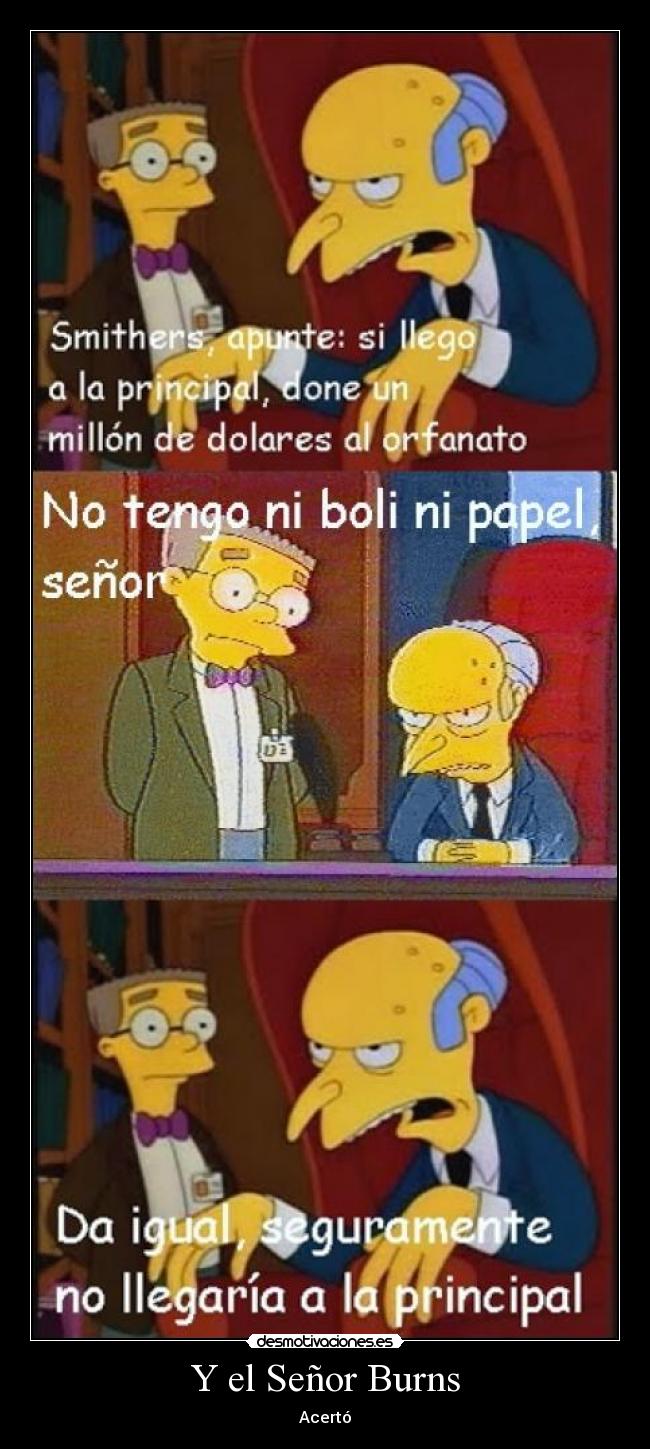 Y el Señor Burns - Acertó