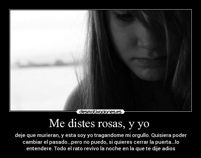Me distes rosas, y yo  - 