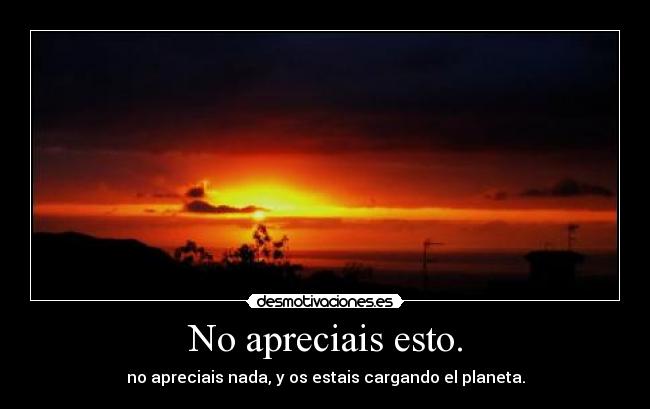 No apreciais esto. - 