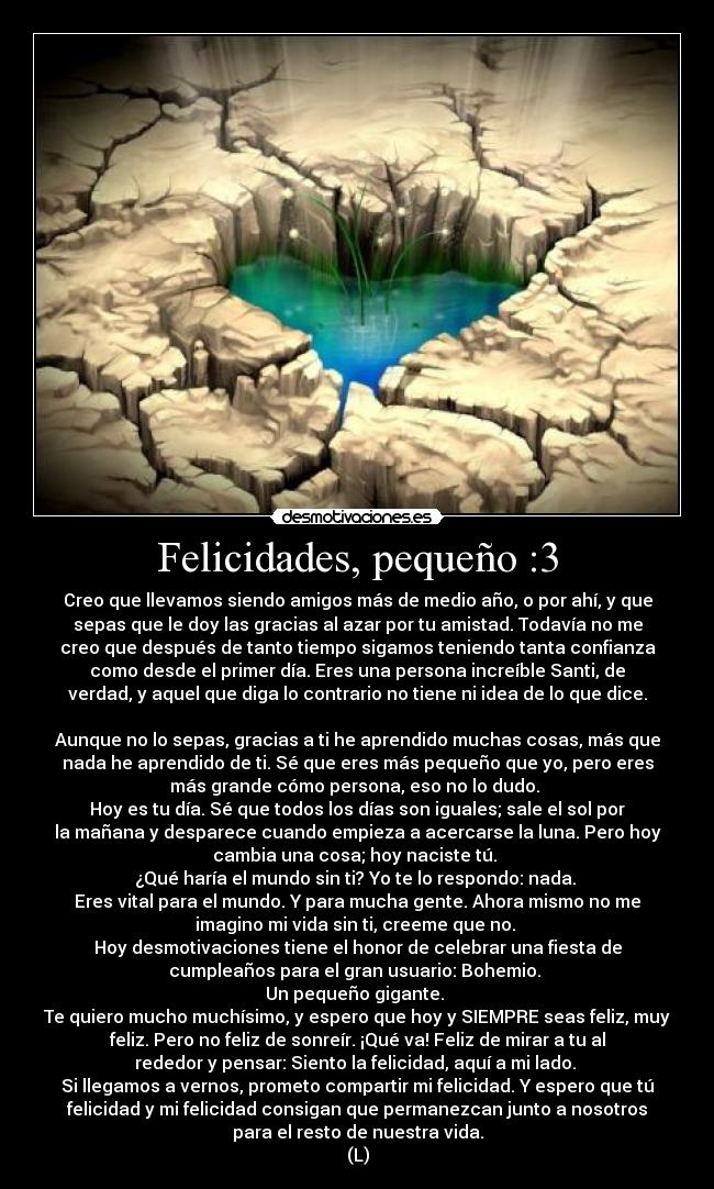 Felicidades, pequeño :3 -