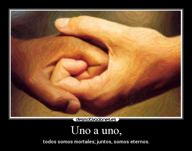 Uno a uno, -