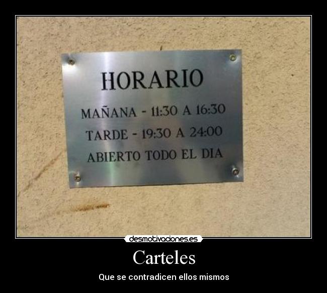 Carteles - Que se contradicen ellos mismos