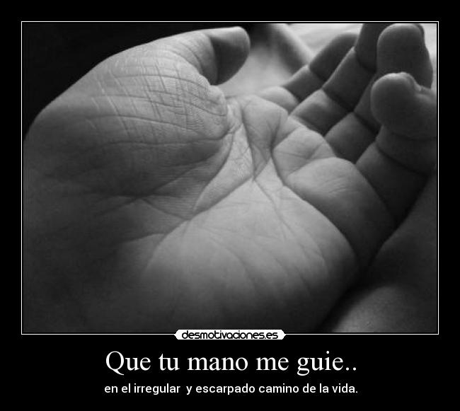 Que tu mano me guie.. - en el irregular y escarpado camino de la vida.