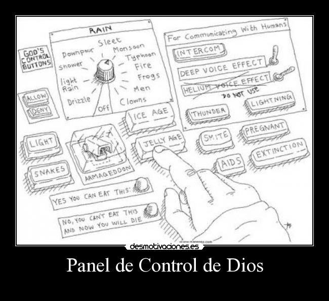 carteles dios dios control panel desmotivaciones