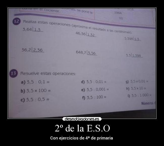 2º de la E.S.O - Con ejercicios de 4º de primaria 