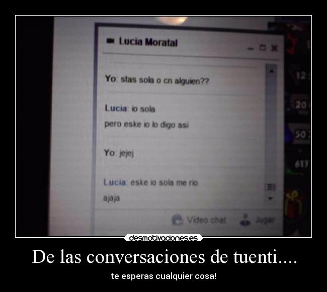 De las conversaciones de tuenti.... - 