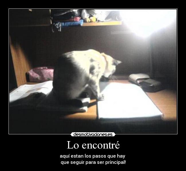 Lo encontré - aquí estan los pasos que hay 
que seguir para ser principal!