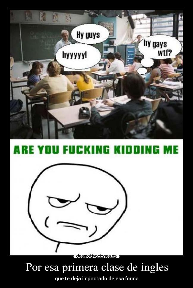 Por esa primera clase de ingles - 