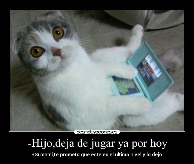 -Hijo,deja de jugar ya por hoy -