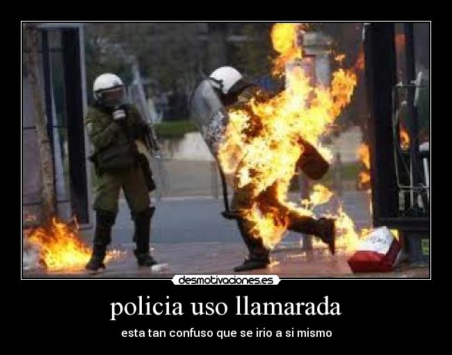 policia uso llamarada - 