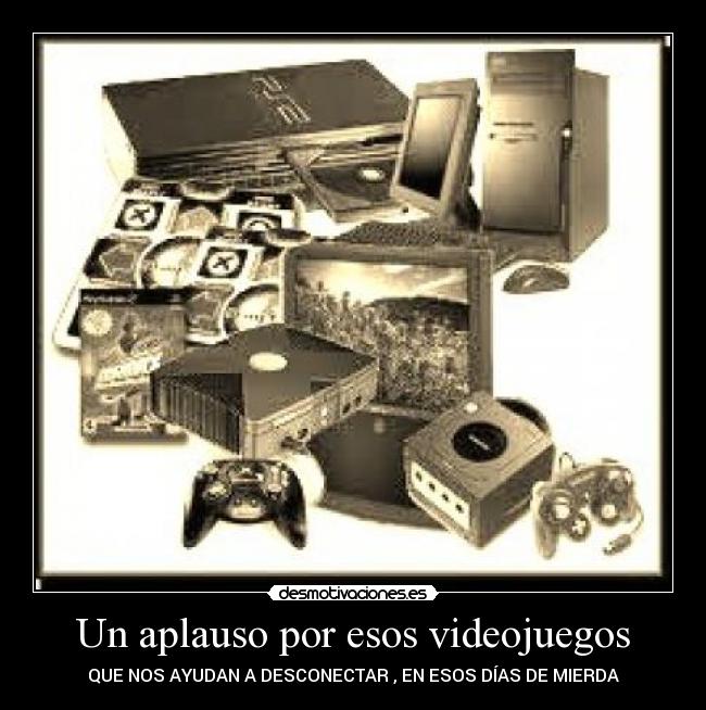 carteles videojuegos aplauso desmotivaciones