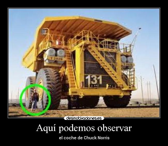 Aquí podemos observar - el coche de Chuck Norris