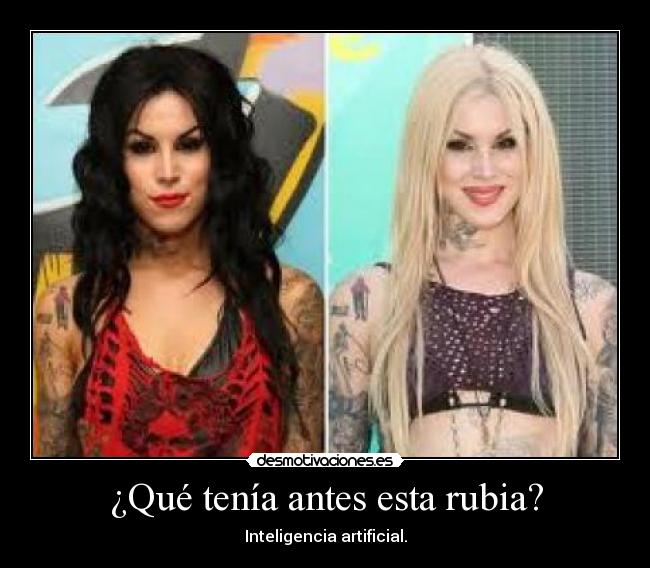 ¿Qué tenía antes esta rubia? - Inteligencia artificial.